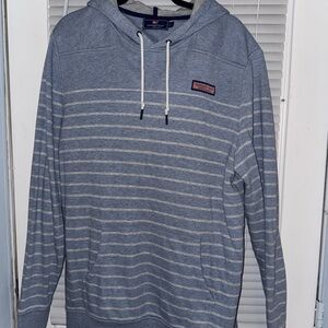 Vineyard Vines Blue and White Striped Hoodie